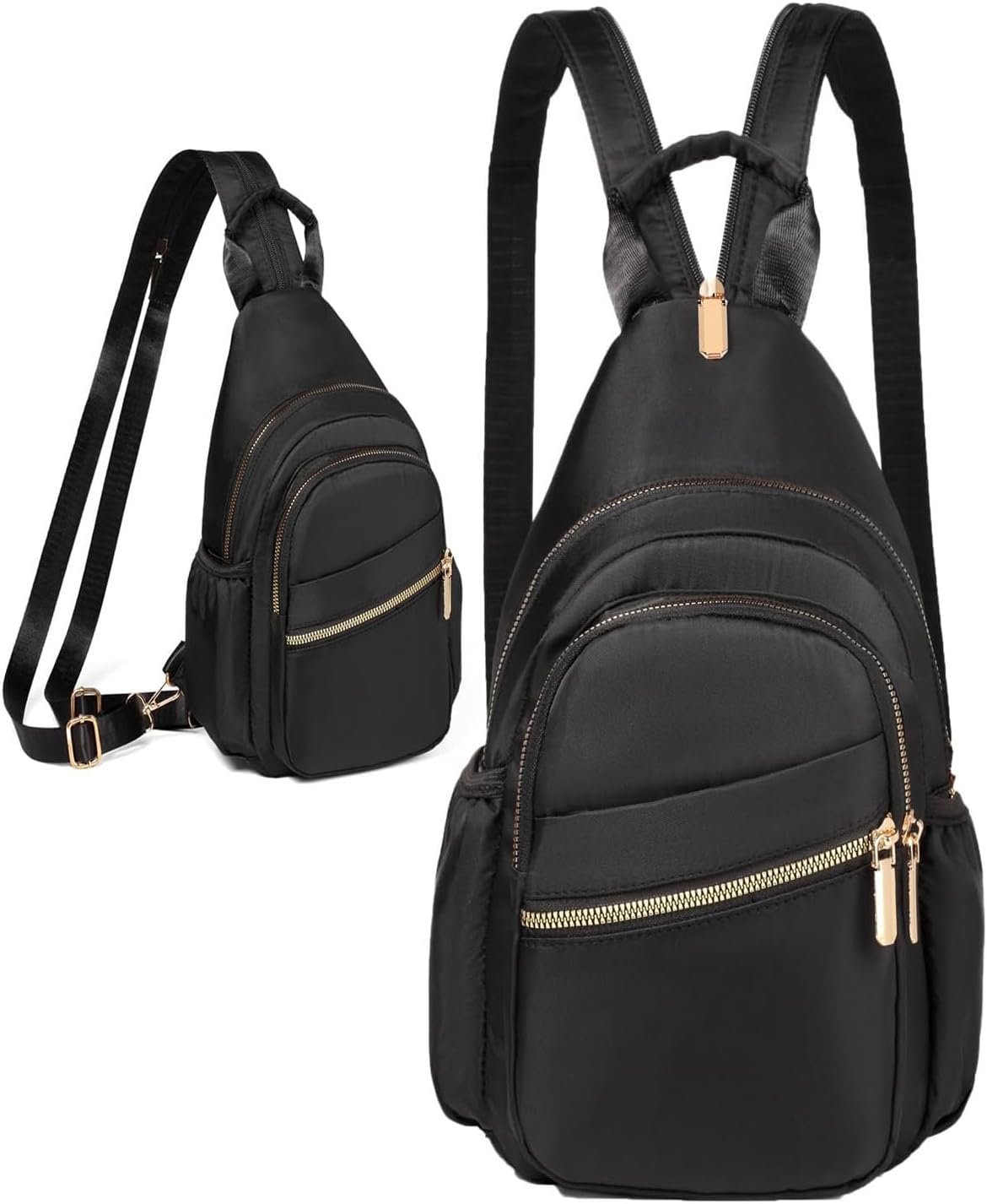 Xsecnua Small Crossbody Sling Bag for Women, Mini Backpack Sling Backpack Convertible Chest Bag for Travel Daypack