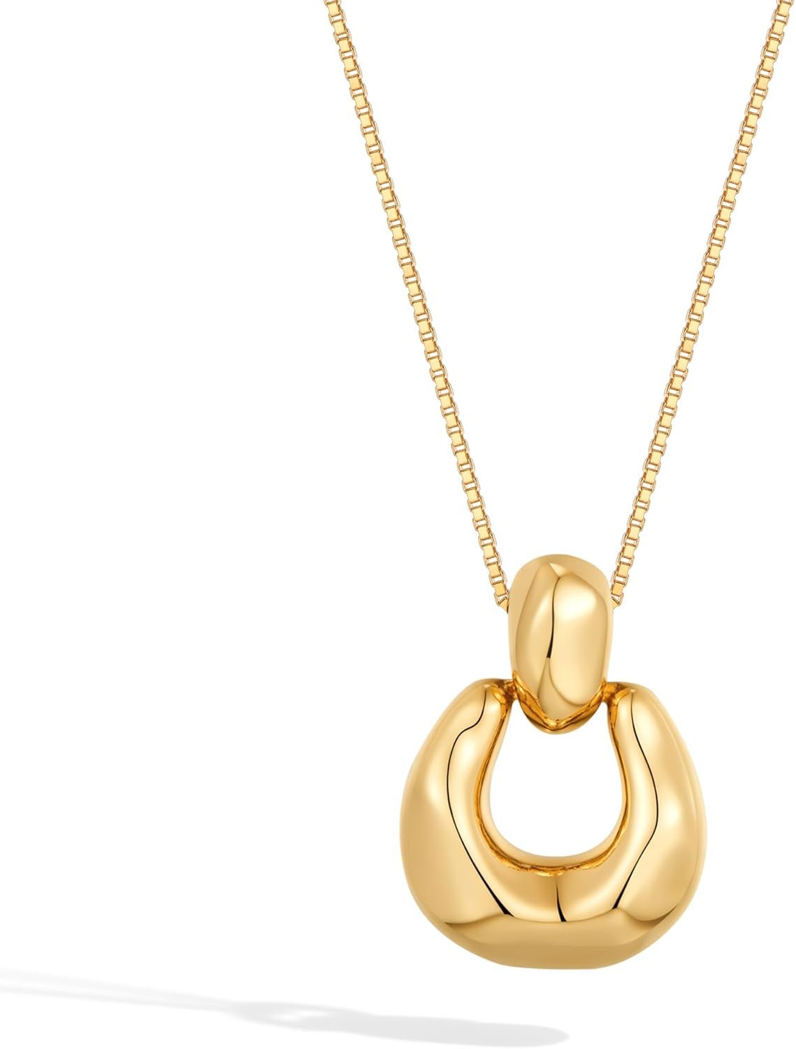 Gold Pendant Necklace for Women Statement Gold Silver Necklace Trendy Jewelry for Women