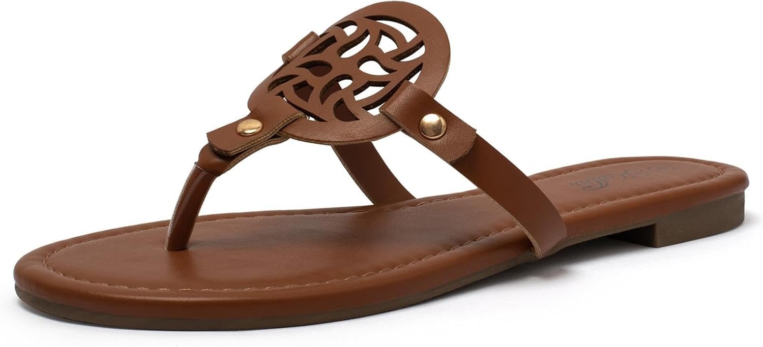 katliu Women’s Flat Sandals Flip Flop Sandals Comfortable Dressy Thong Sandals