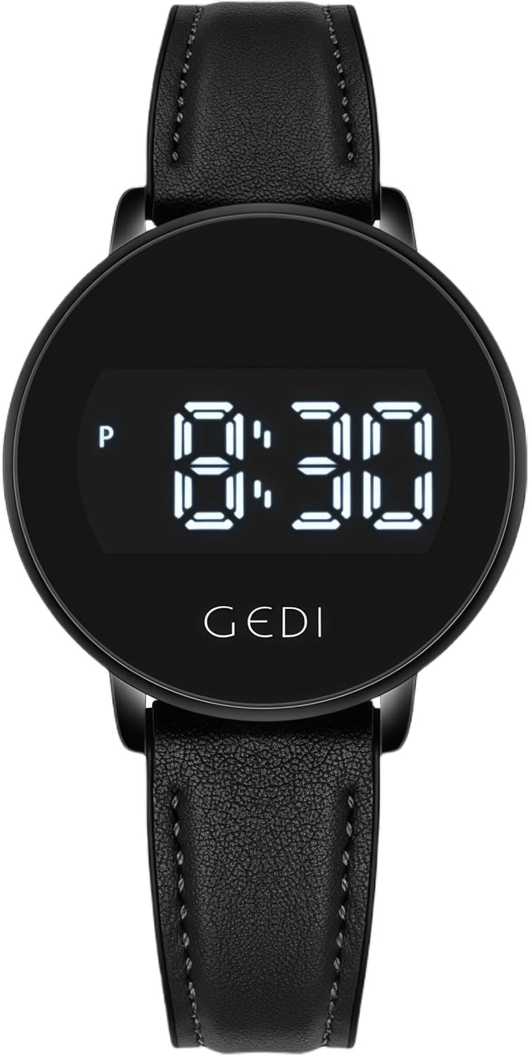 CARLIEN Womens Fashion Sport Digital LED Touch Screen Watch Date Calendar Silicone Band Minimalist Dress Waterproof Ladies Wristwatch