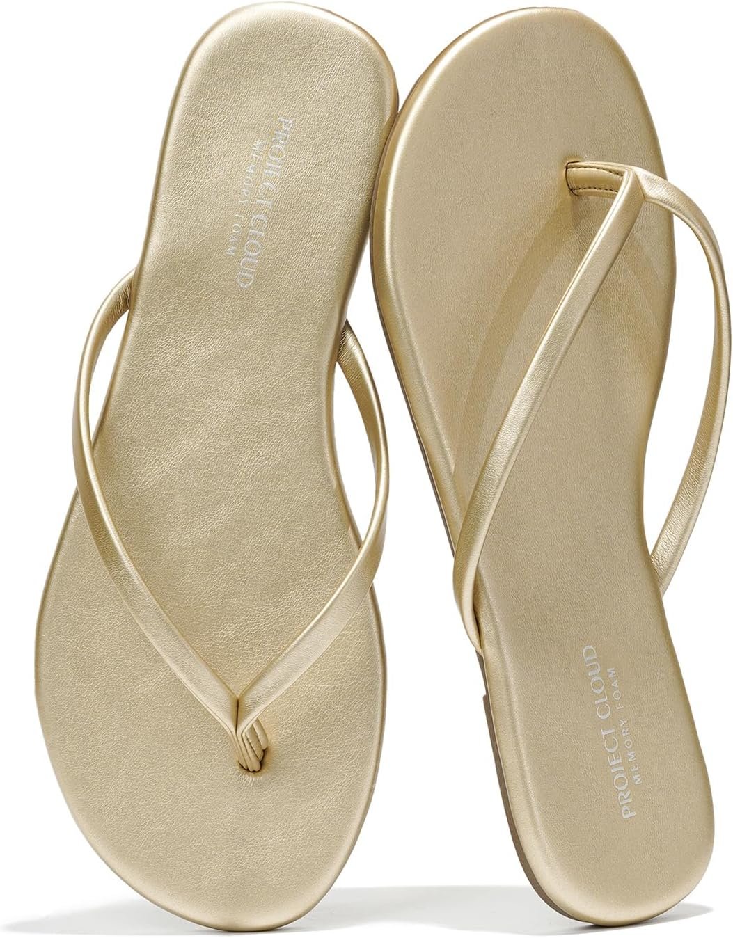 Project Cloud Flip Flops for Women Footwear- Lightweight and Memory Foam Insole Sandals for Women 2026 – Durable Non-Slip Beach Essentials Flats for Women Sandals (Foundations)
