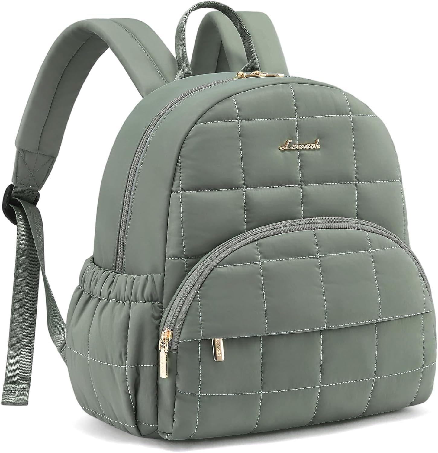 LOVEVOOK Small Backpack Purse for Women, Mini Puffer Backpack with Anti-theft Pocket, Lightweight Quilted Casual Daypack for Daily Work & Travel