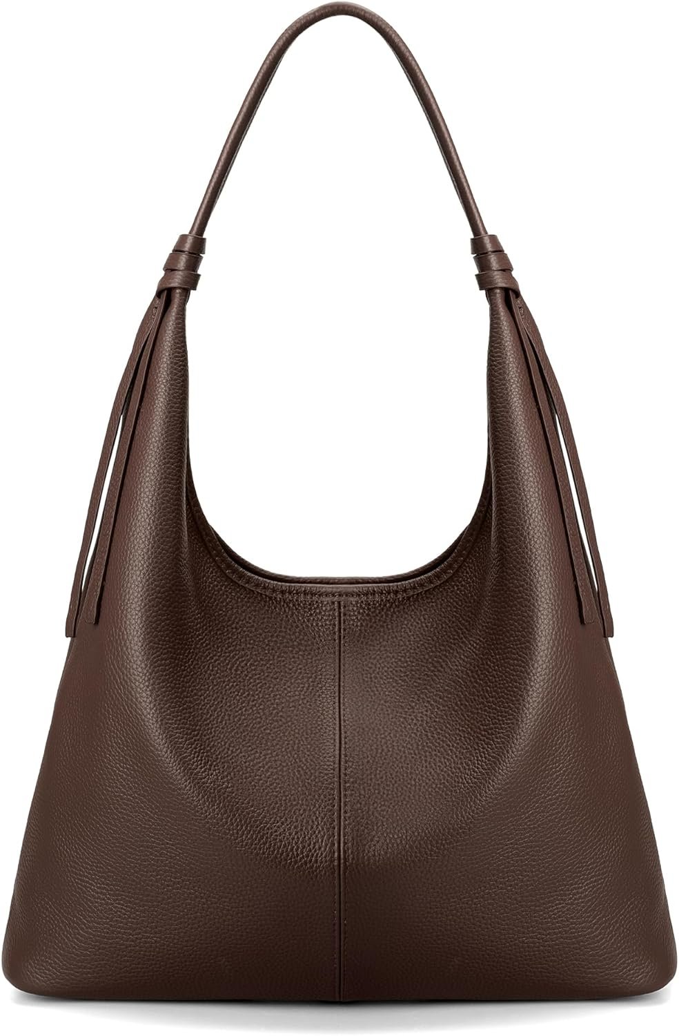 befen Genuine Leather Slouchy Hobo Purses for Women, Top Grain Real Leather Tote Handbags Shoulder Satchel with Tassel Ribbon