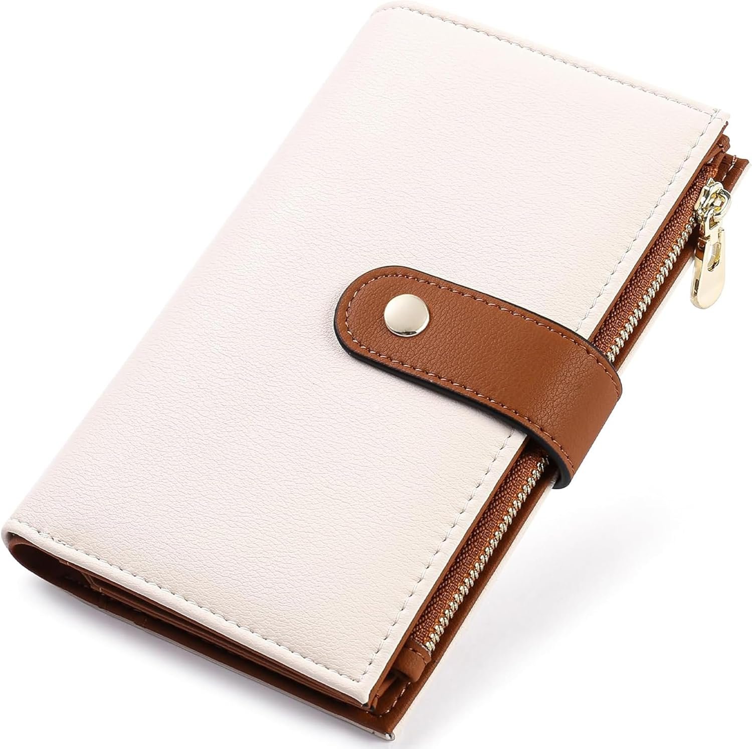 yiijay Women’s Wallets RFID Blocking Leather Trifold Clutch Wallet Credit Card Holder Ladies Travel Wallet Purse with Pen Holder