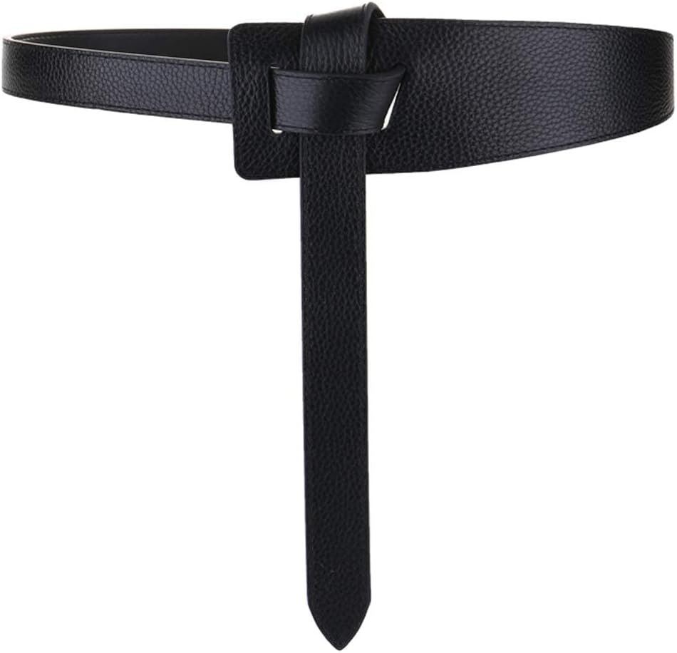ALAIX Women’s Leather Belt Dress Belt for Jeans Jumpsuit Coat Fashion Tie a Knot Genuine Leather Waist Belt