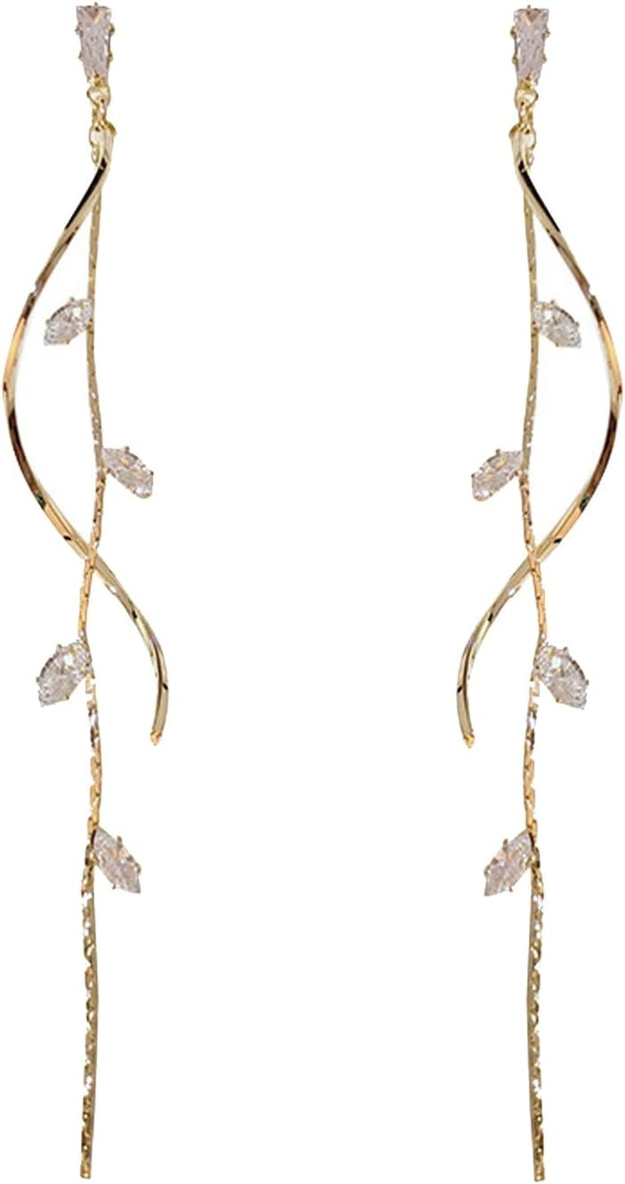 Crystal Drop Earrings,Zirconia Rhinestone Dangling Earrings for Women Prom Party Jewelry Gifts， Dangle Fashion Jewelry Crystal Earrings for Women