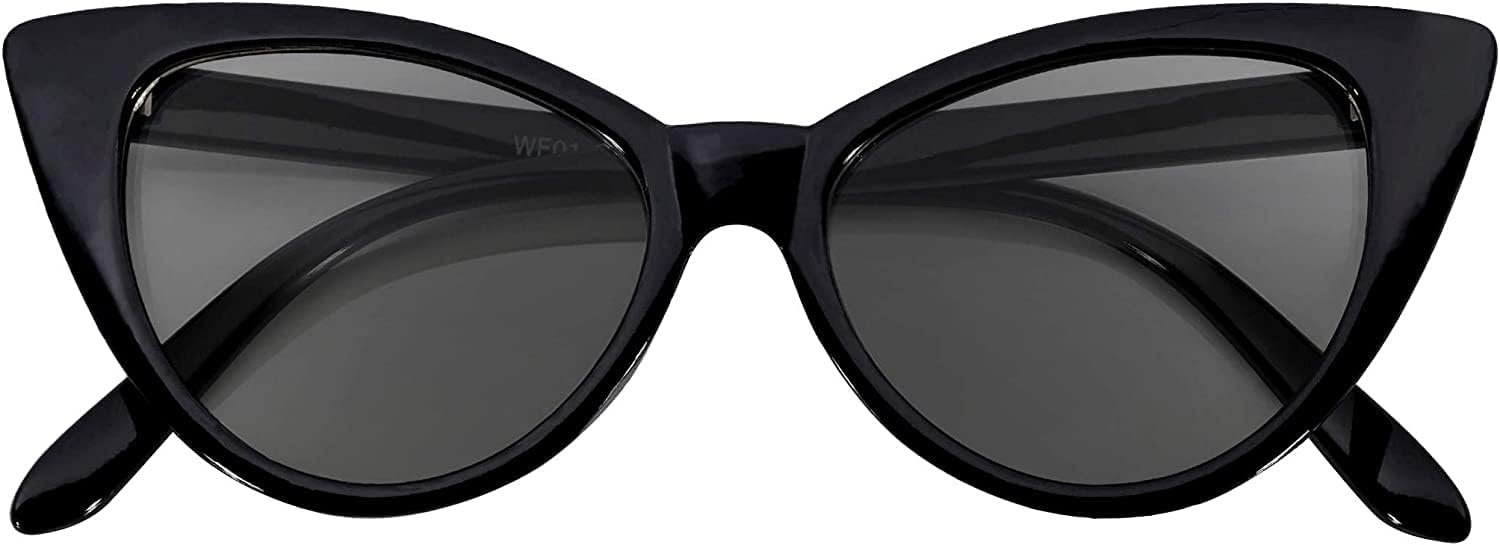 OWL Cateye Sunglasses for Women Classic Vintage High Pointed Winged Retro Design