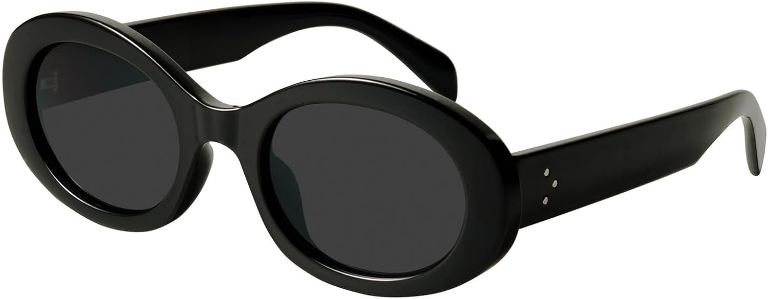 mosanana Oval Retro Trendy Sunglasses for Women 90s Style MS52371