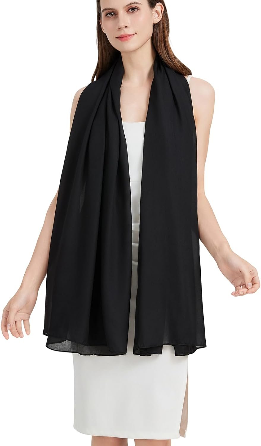 100% Mulberry Silk Scarf-Long Large Silk Neck Scarf Hijab Shawl for Women Travel Wrap