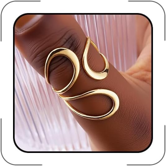 CSIYANJRY99 Gold Rings for Women Non Tarnish Adjustable Thumb Ring for Women Finger Ring Chunky Gold Silver Rings Anillos Para Mujer Stainless Steel New Year Anniversary Birthday Jewelry