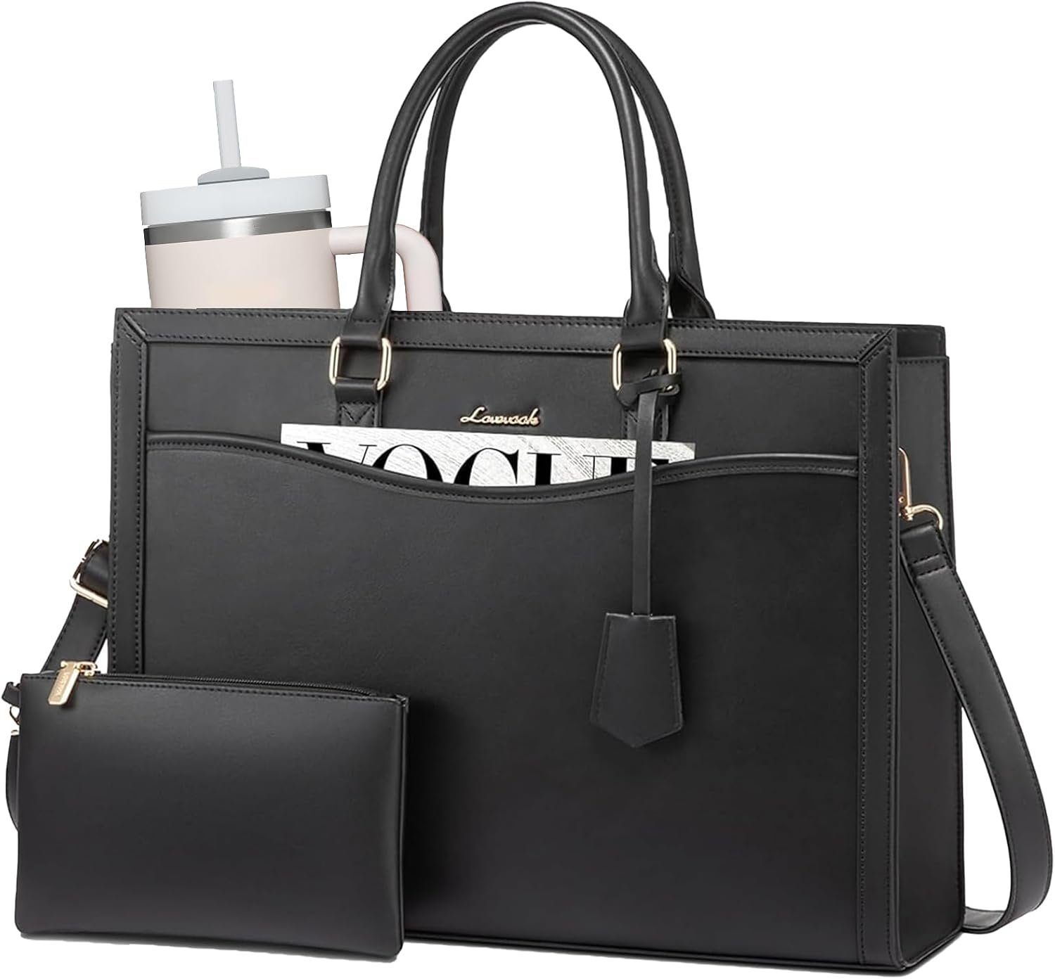 LOVEVOOK Laptop Tote Bag for Women, Office Work Bag Briefcase fit for Laptop, Large Capacity Teacher Bag Handbag