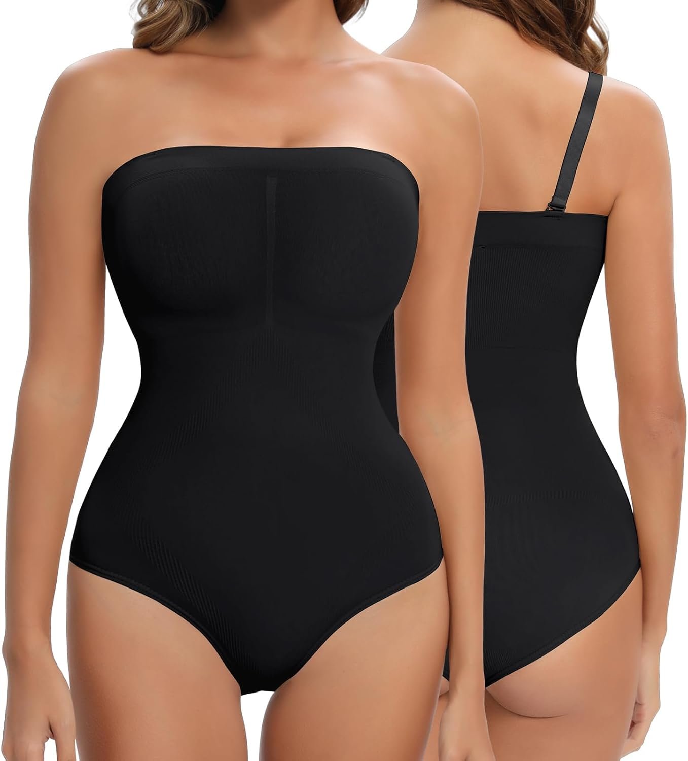 Strapless Shapewear for Women, Tummy Control Triangle Bodysuit, Body Shaper Tank Top