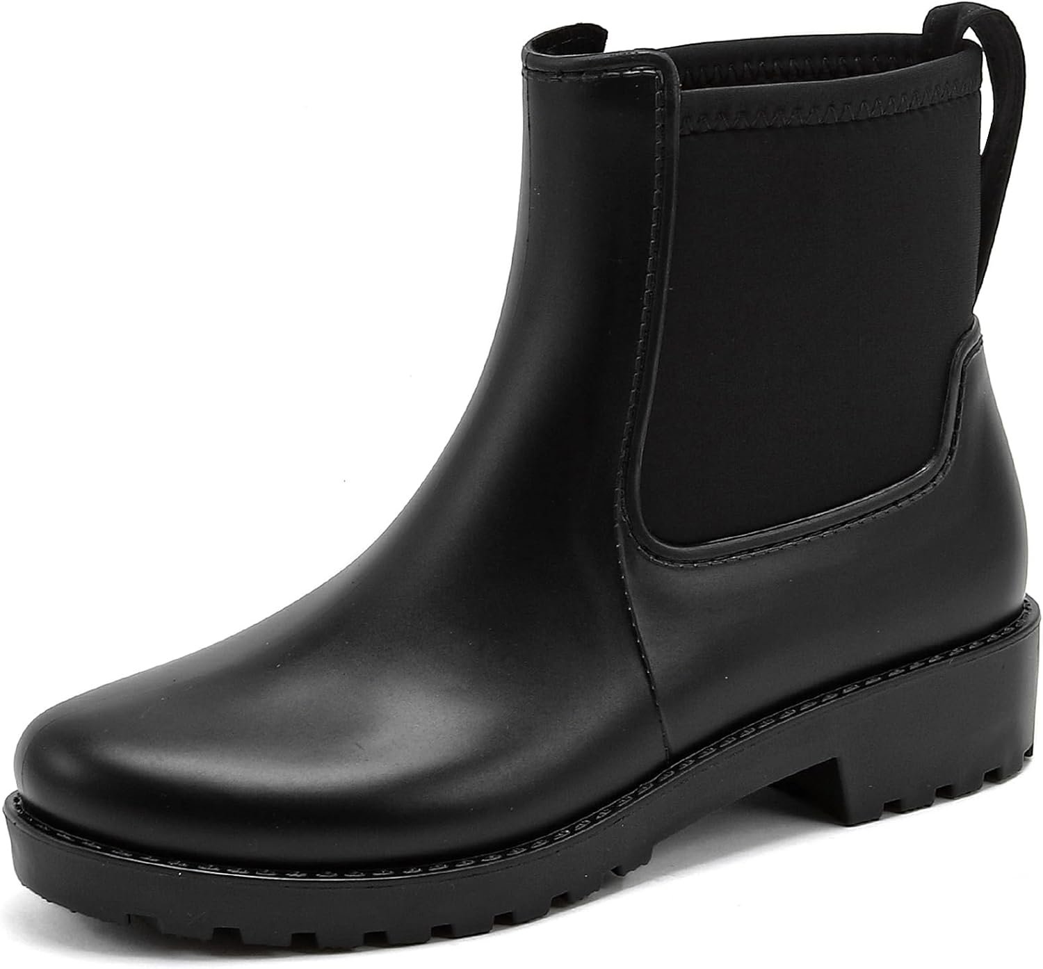 Women’s Rain Boots Short Waterproof Ankle Chelsea Boots Rubber Garden Shoes Non Slip Work Booties Fashion Outdoor