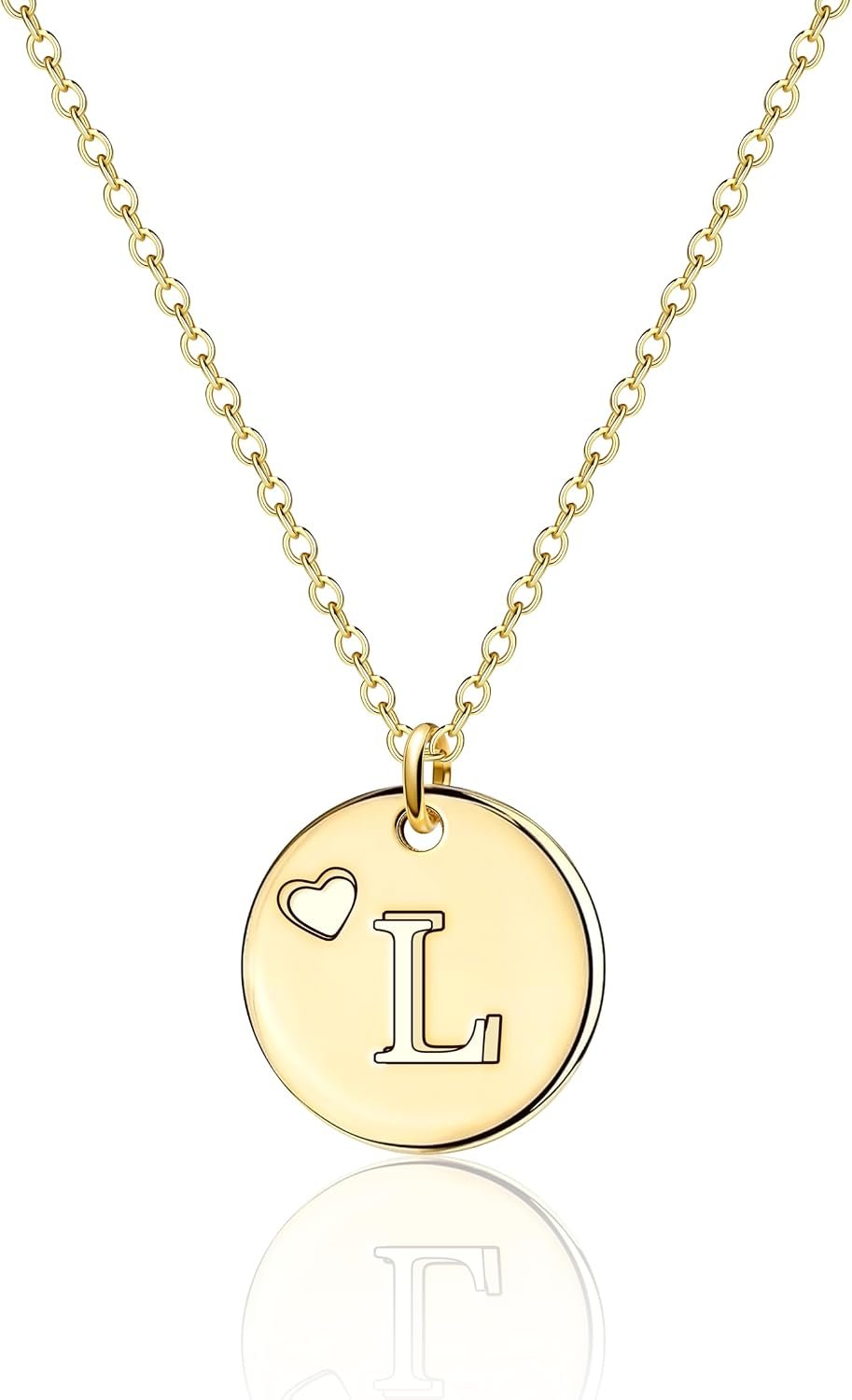 Poxtex Mothers Day Gifts for Young Women, Initial Pendedt Heart A-Z Necklace, Letter Charm Necklace for Cute Lilter Girls, Personalized Birthday Jewelry Accessories Gifts for Daughter, Mom, Her