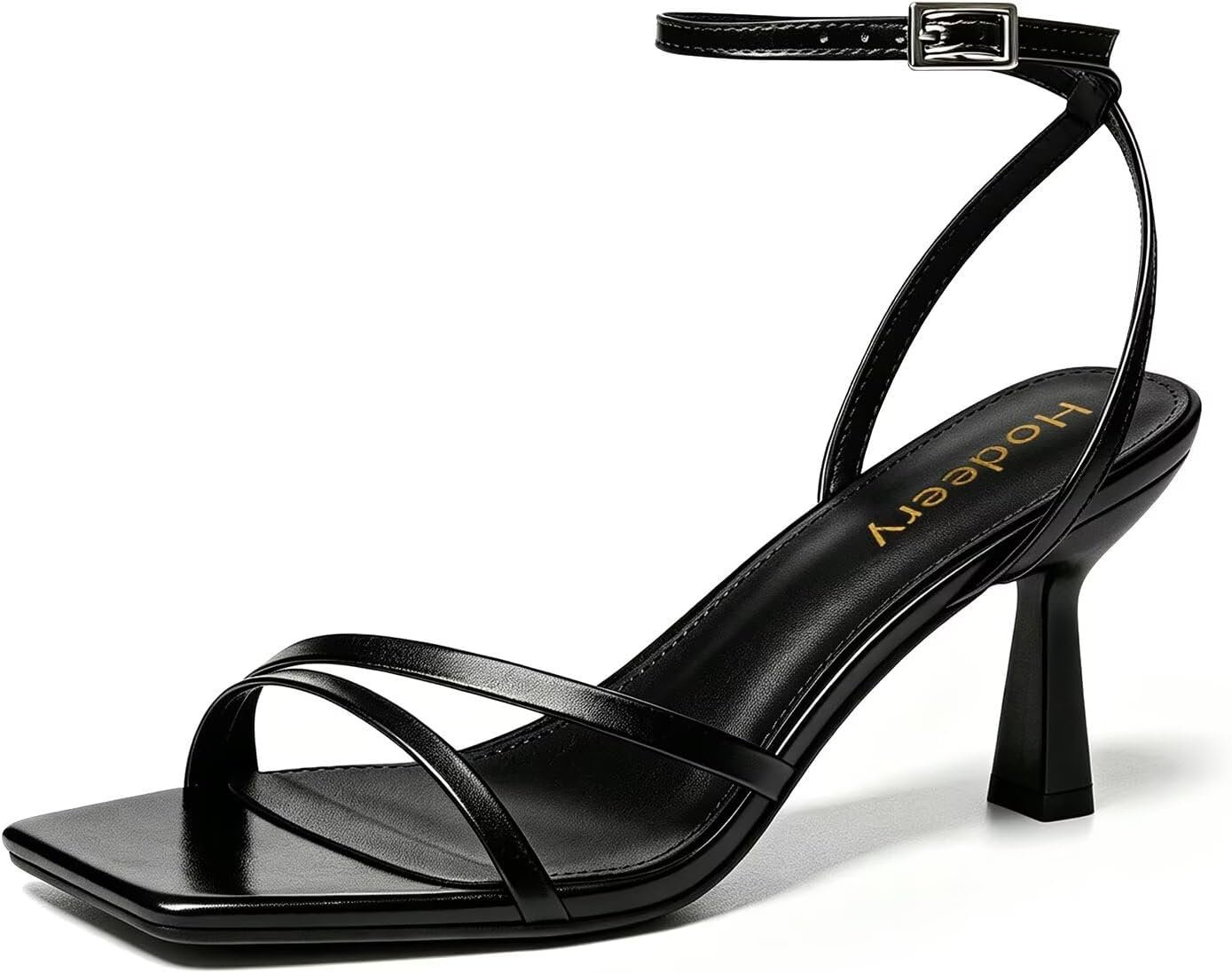 Strappy Sandals For Women Stiletto Kitten Heels Ankle Strap Sandals Square Open Toe Sexy Comfort For Dress Party Wedding Daily
