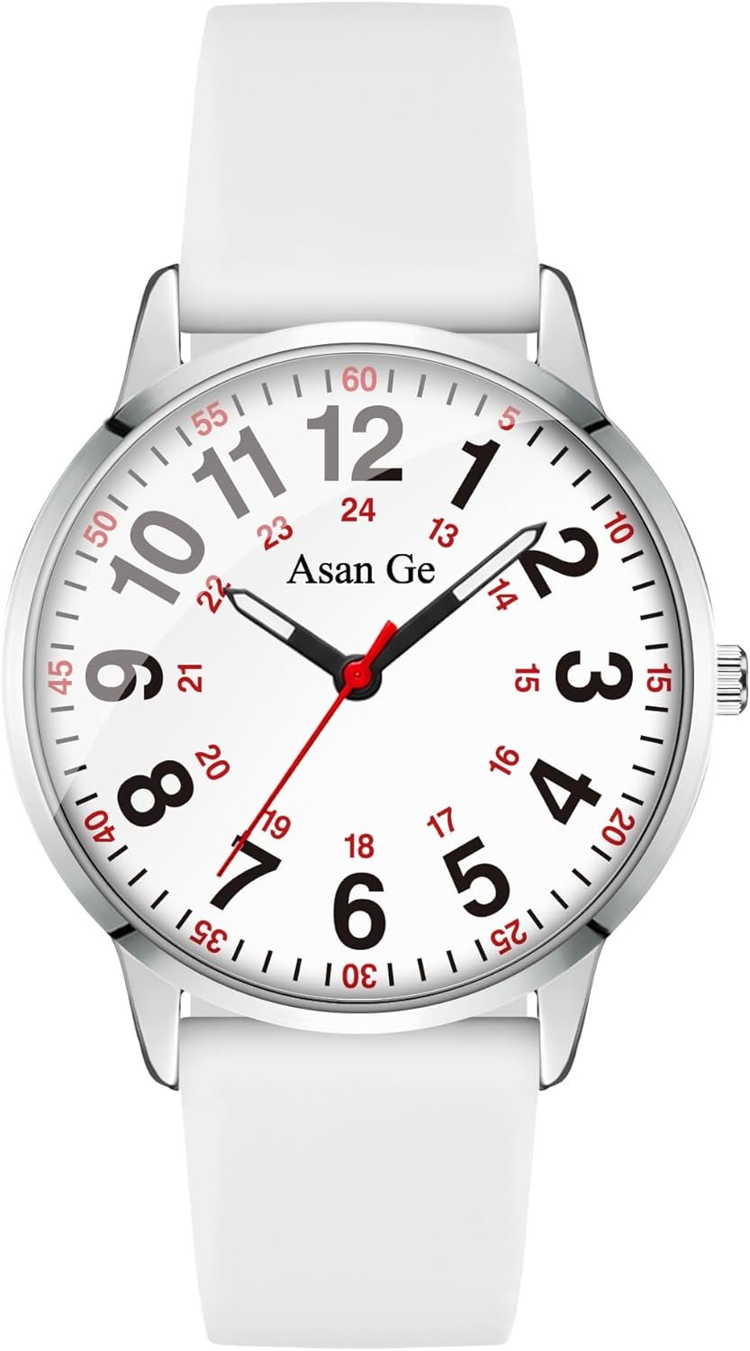 Asan Ge Watches for Women, Fashion 3ATM Waterproof Minimalist Lightweight Easy-to-Read Analog Silicone Watch Suitable for Daily Work, Leisure, Outdoors