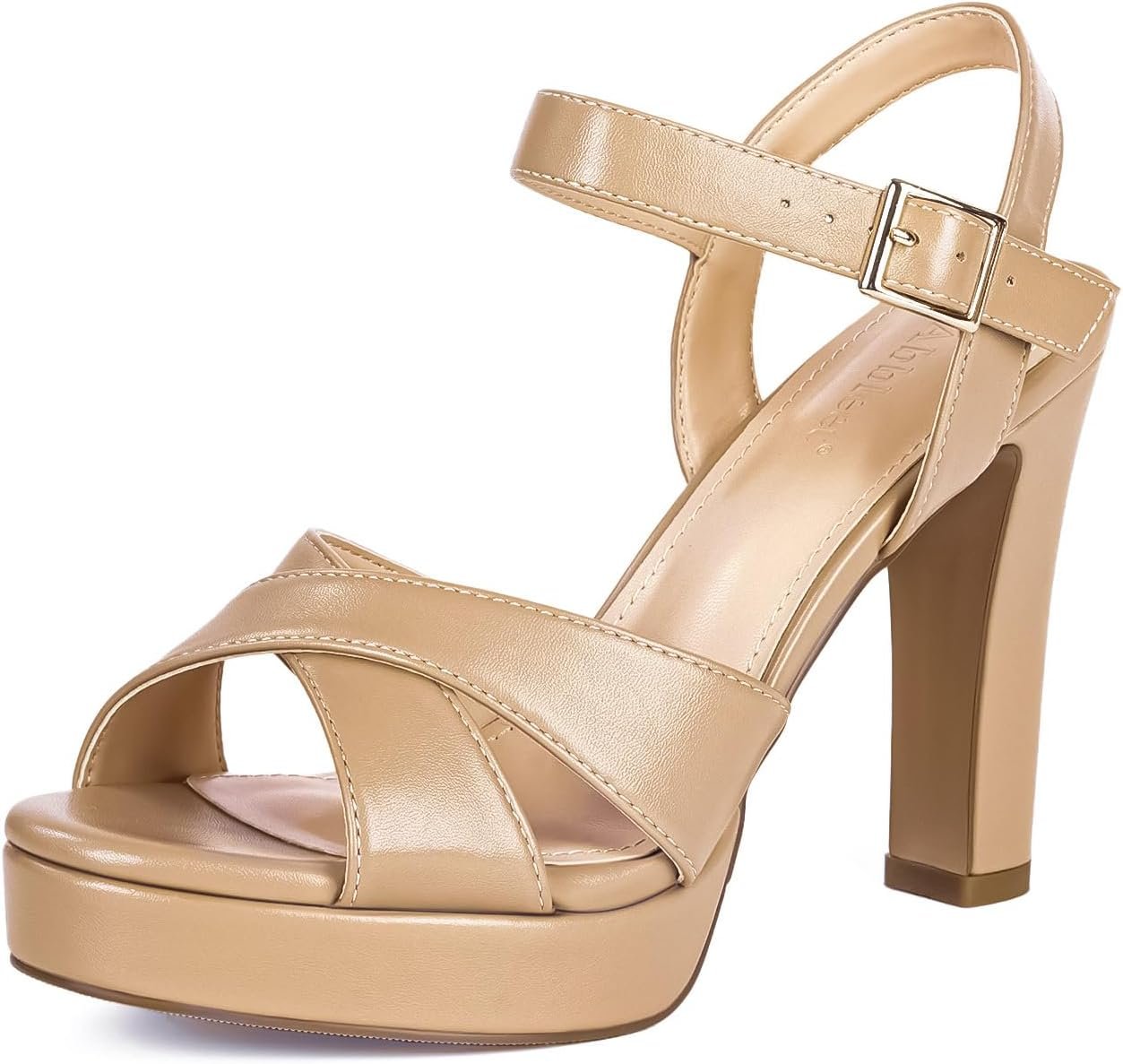 Platform High Heels for Women Strappy Chunky Heels Sandals for Women Open Toe Block Heeled Sandals with Ankle Strap Summer Dress Shoes