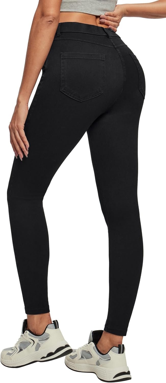Ewedoos Women Jeans High Waisted Stretchy Skinny Jeans for Women Tummy Control Jeggings Pull on Jeans Leggings with Pockets