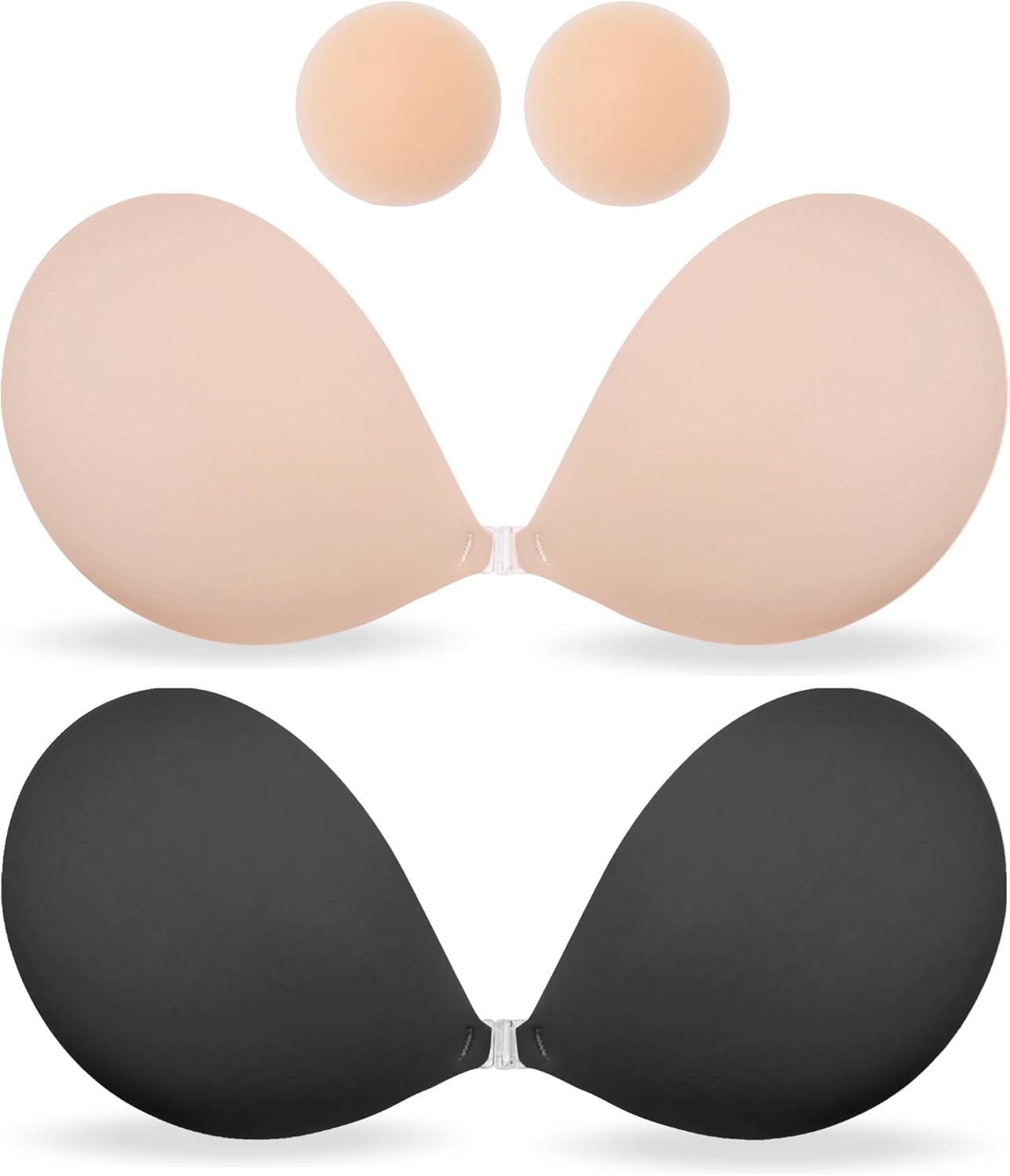 MITALOO Seamless Adhesive Bra Sticky Strapless Invisible Push up Bras Silicone Backless Nipple Cover for Women