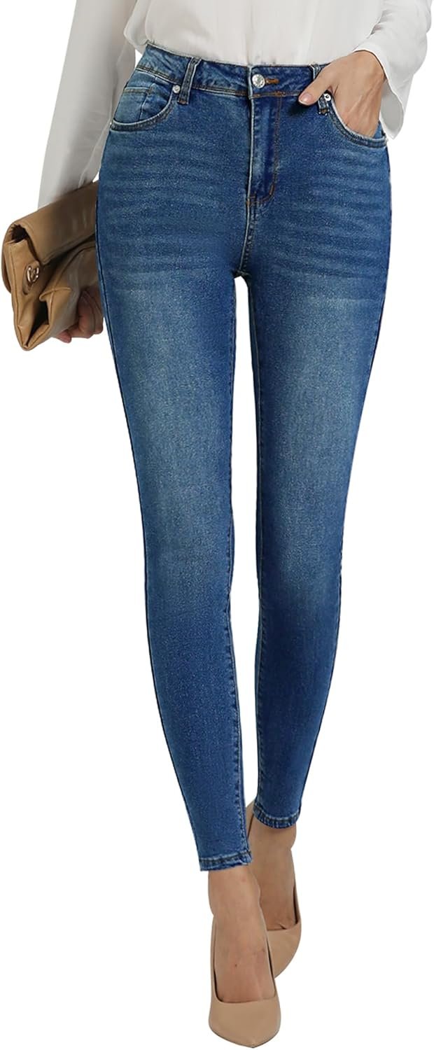 GRAPENT Skinny Jeans for Women High Waist Stretchy Classic High Rise Slimming Jeggings Denim Trousers Pants