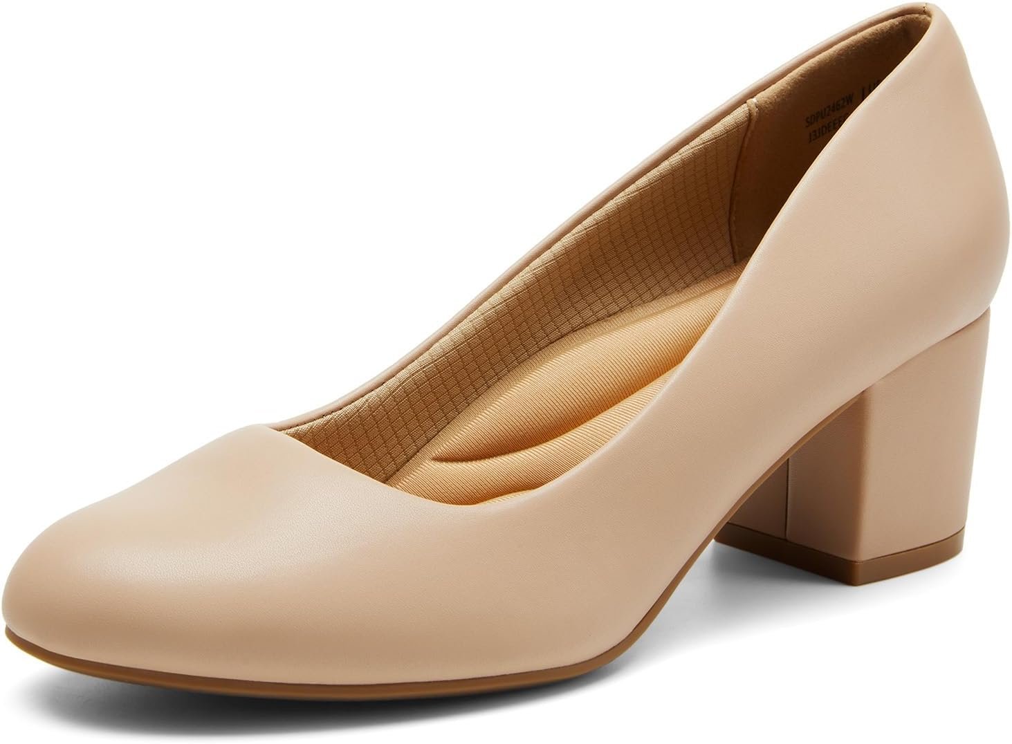 DREAM PAIRS Women’s Pumps Low Chunky Block Heel Dress Shoes Closed Round Toe Comfortable Heels