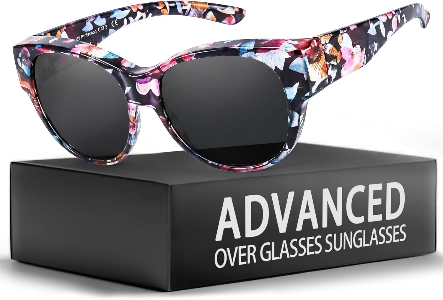 Myiaur Polarized Fit Over Glasses Sunglasses for Women, Trendy Wear Over Glasses UV400 Protection for Driving Outdoor