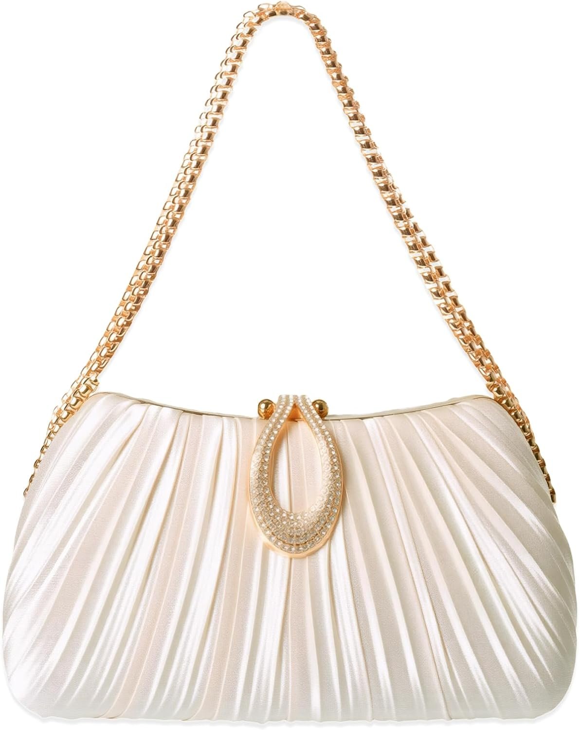 Gold Clutch Purses for Women – Elegant Sparkling evening bags for Wedding Galas, Prom Nights, Cocktail Parties& Formal Events