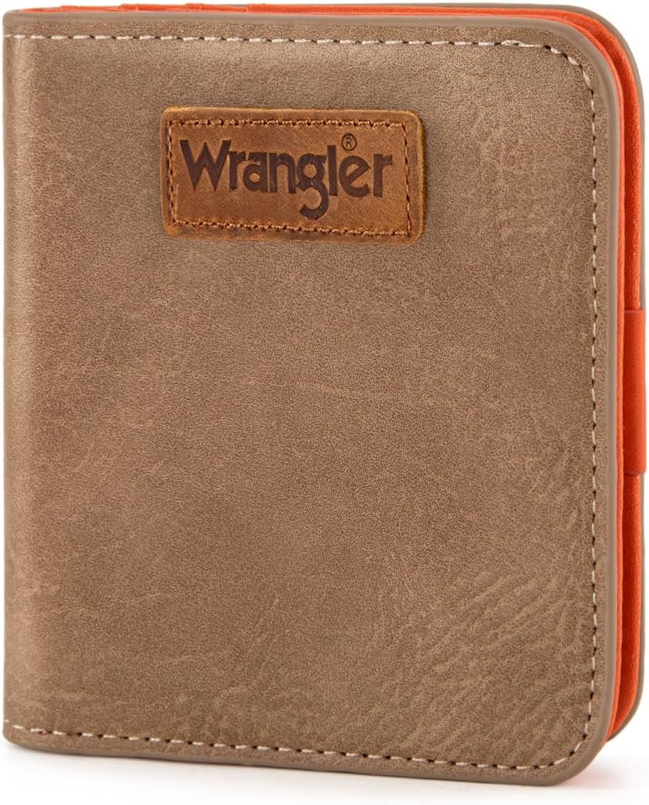Montana West X Wrangler Small Women’s Slim Thin Wallet Card Cases Money Organizer Thin Mini Pocket Wallet with Rfid Lining and A Coin Purse
