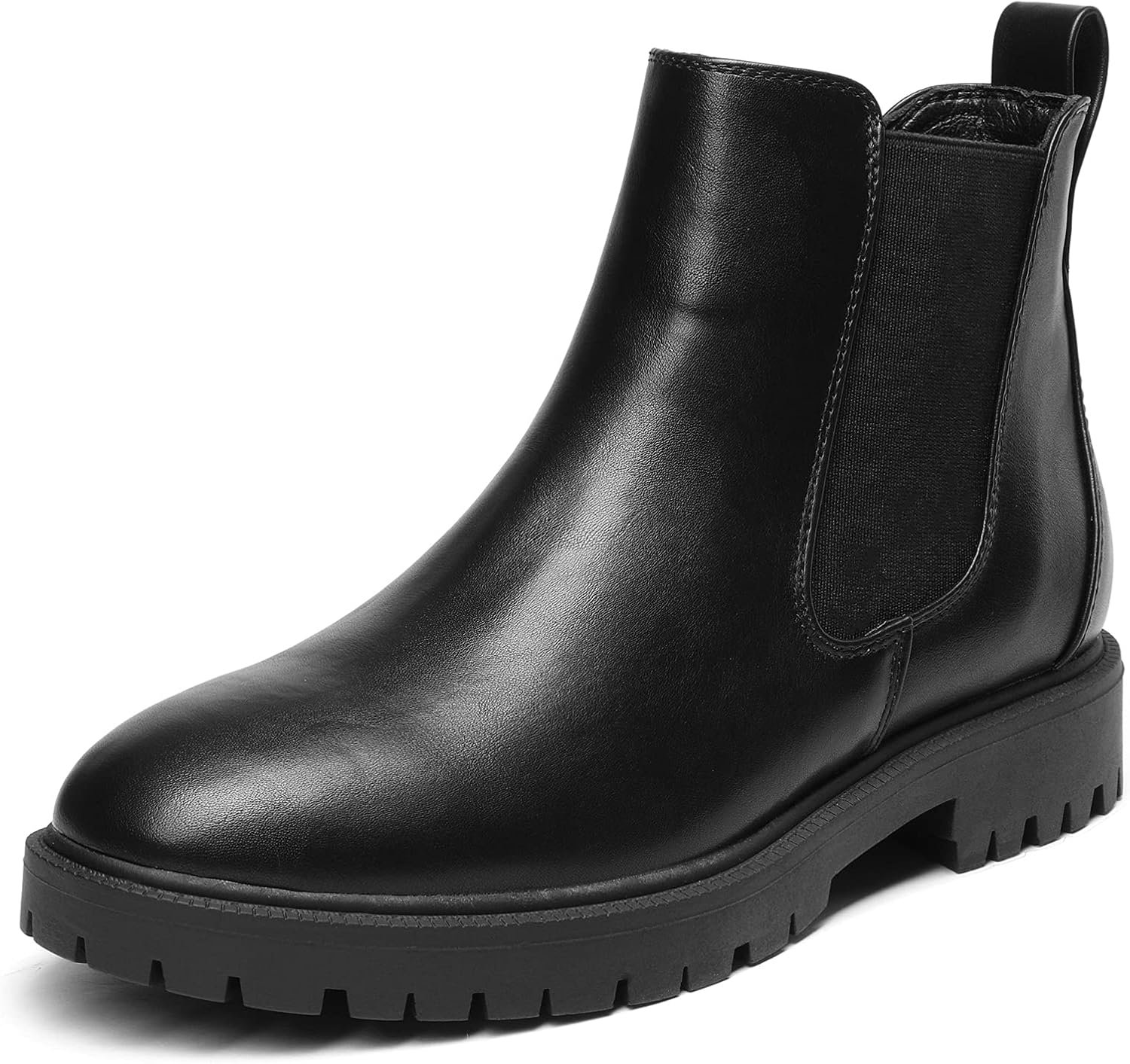 DREAM PAIRS Women’s Low Heel Chelsea Ankle Boots Fashion Slip On Elastic Fall Booties Shoes