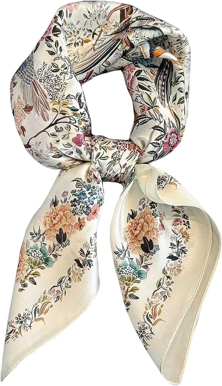 Silky Scarf for Women Lightweight Satin Bandanas Neck Hair Wrap For Sleeping Head Scarves 27.5″