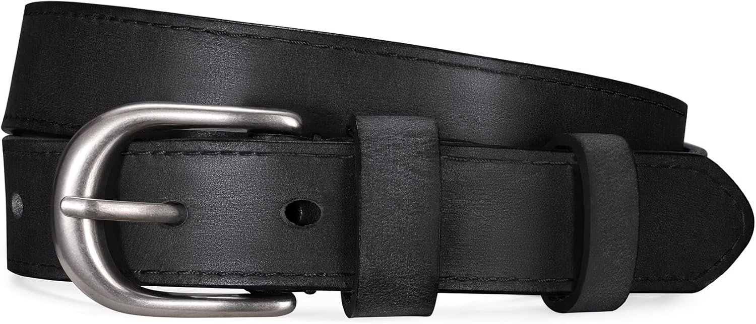 Genuine Leather Belt for Women with Gold/Silver Buckle Women’s Full Grain Leather Waist Belt for Jeans Dresses Pants