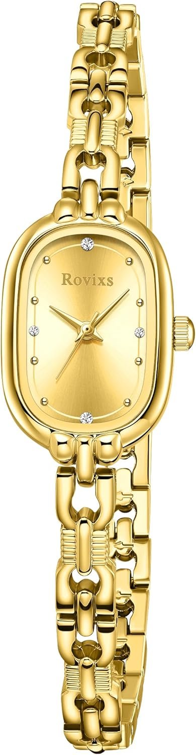 Vintage Small Women’s Watch,Waterproof Stainless Steel Band with Quartz Movement,Adjustment Tool Included,Great for Daily Wear & Occasions