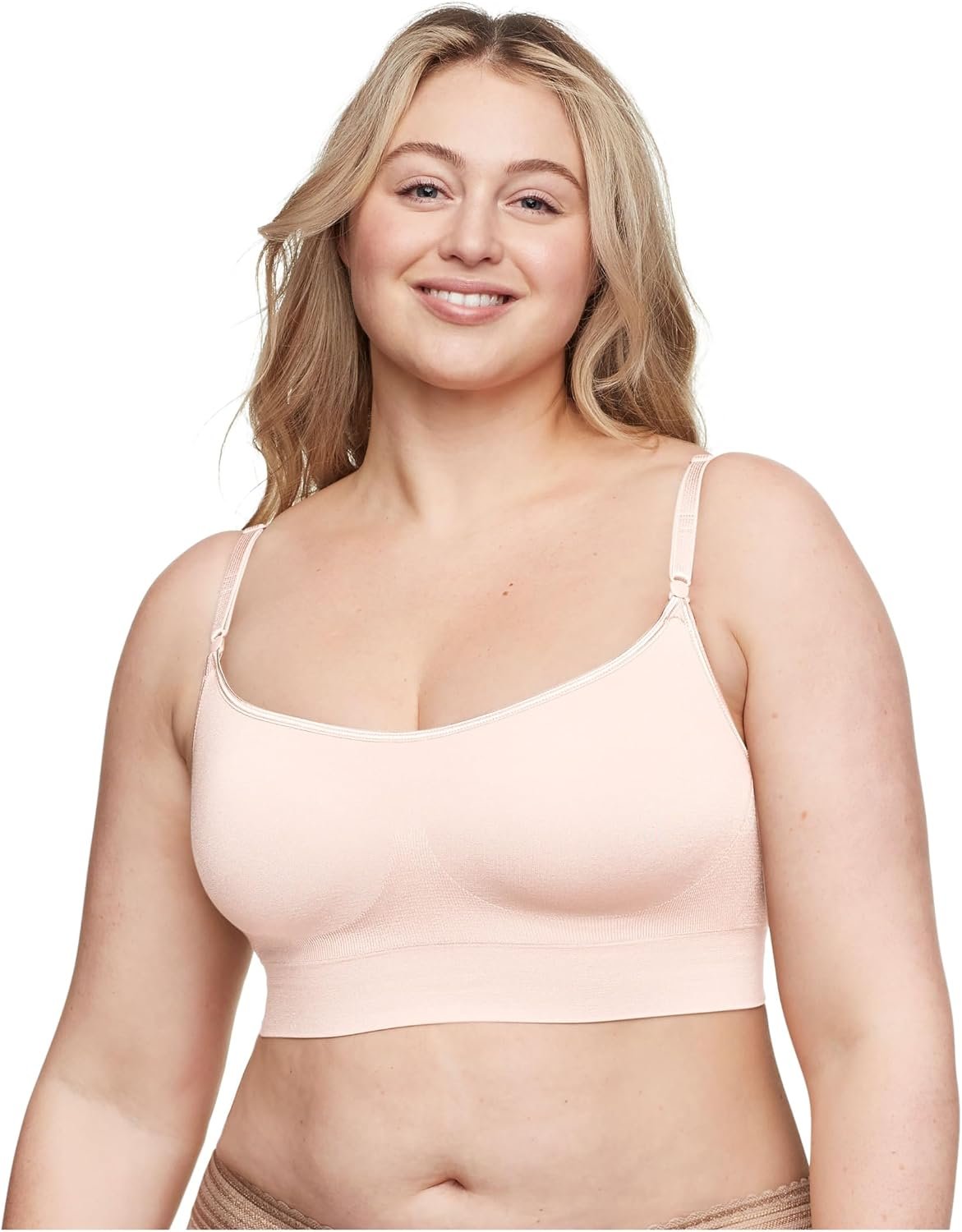 Warner’s Blissful Benefits Women’s Dig-Free Comfort Band with Seamless Stretch Wireless Lightly Lined Comfort Bra RM0911W