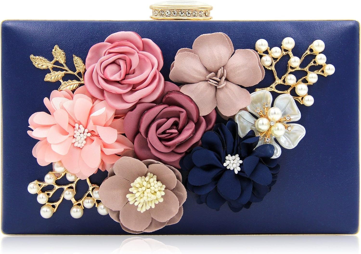 Evening Bag for Women, Flower Wedding Evening Clutch Purse Bride Floral Clutch Bag