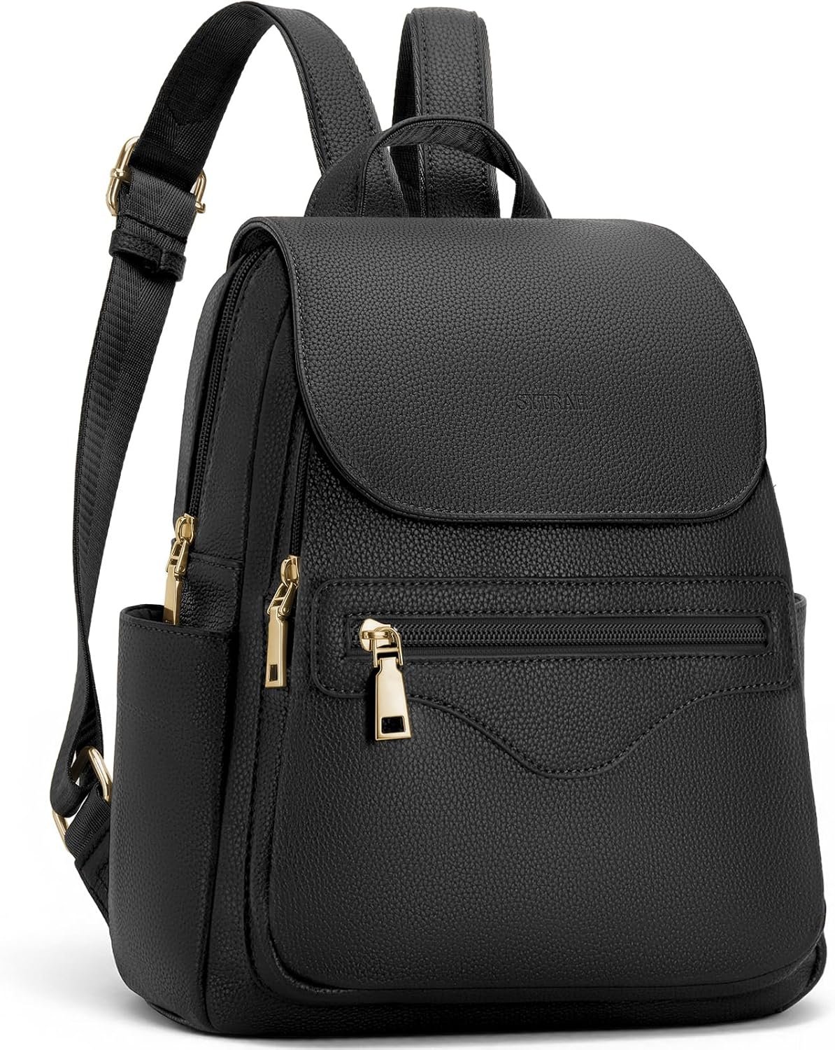 SYTRAH Mini Backpack Purse for Women, Causal Small Backpack with Built-in RFID Wallet & 11″ Tablet Sleeve, Stylish Travel Daypack for Daily Black