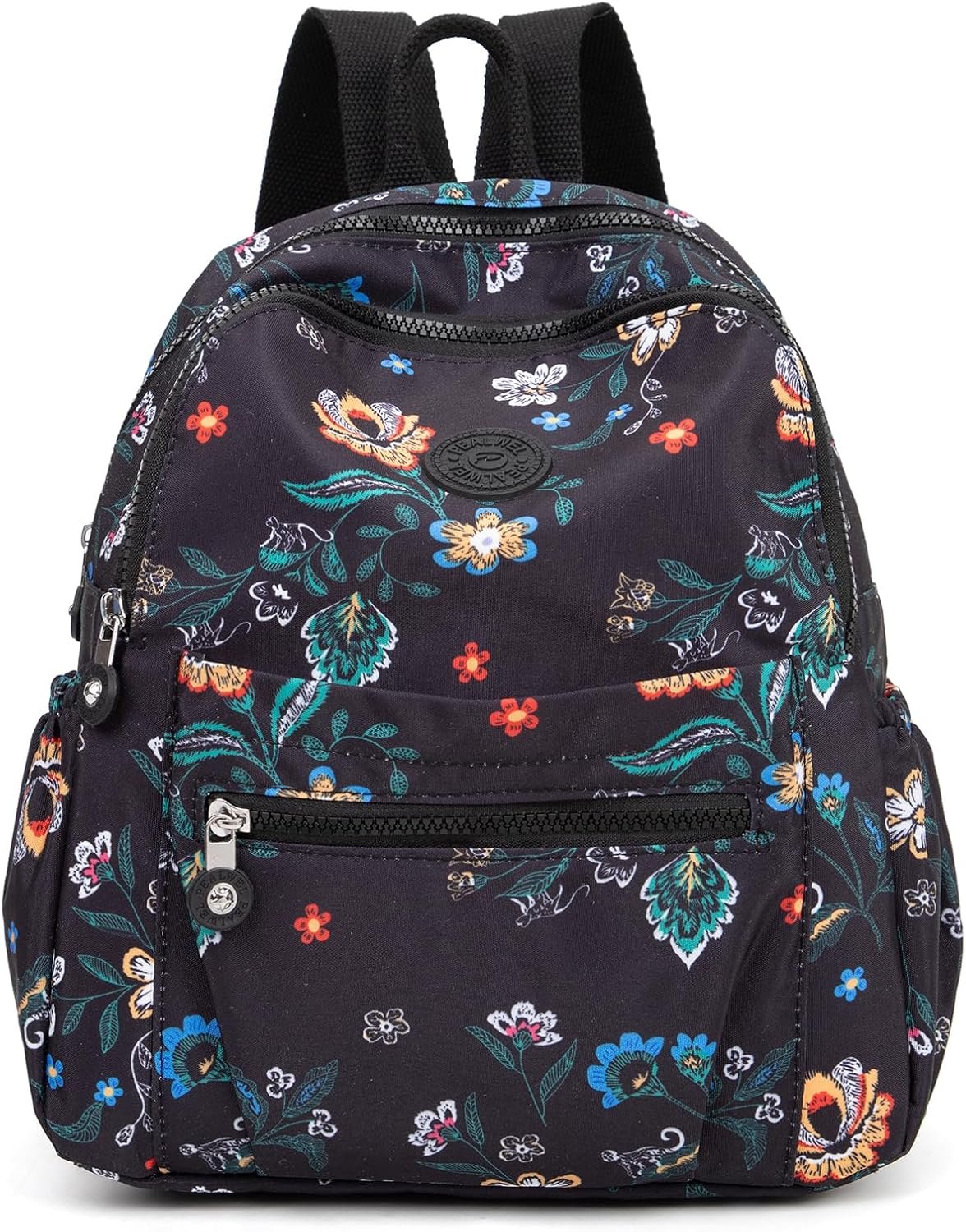 Pealwel Mini Backpack Purse for Women,Small Nylon backpacks for Ladies Backpacks Women Anti Theft Travel Bag (Flower)