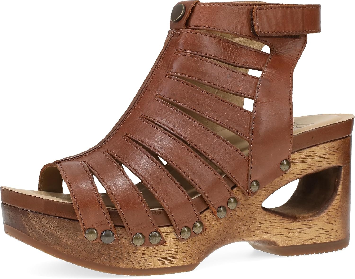 Dansko Adie Heeled Gladiator Sandal for Women – Hand-Crafted Wooden Outsoles – Memory Foam Footbeds and Rubber Padding for Unparalleled Comfort and Durability