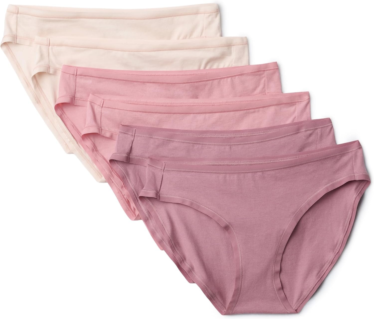 Amazon Essentials Women’s Breathable Cotton Bikini Brief Underwear with Full Coverage, Multipacks