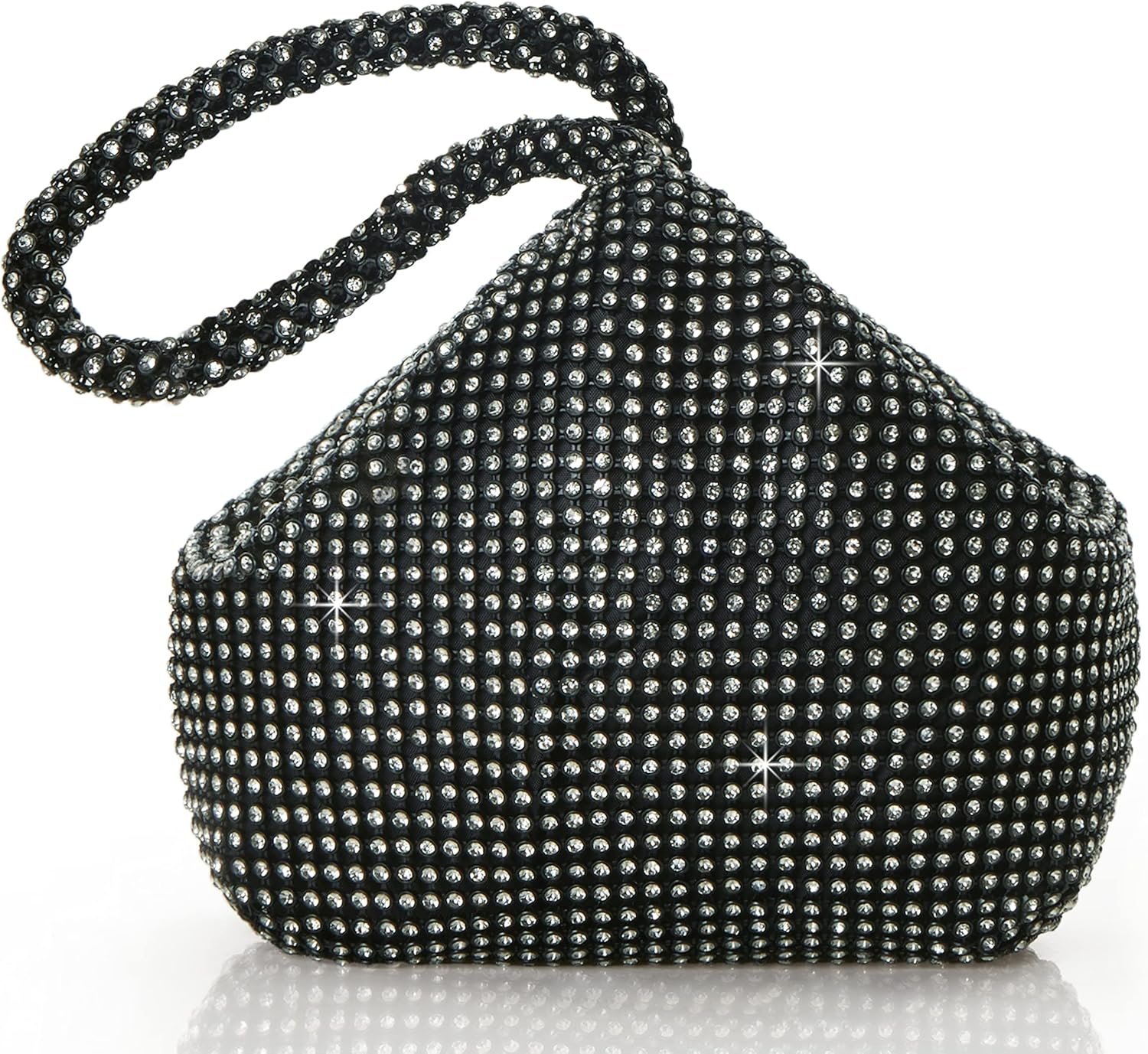 BABEYOND Women’s Rhinestone Clutch Evening Bags Sparkly Glitter Triangle Purse for 1920s Party Prom Wedding
