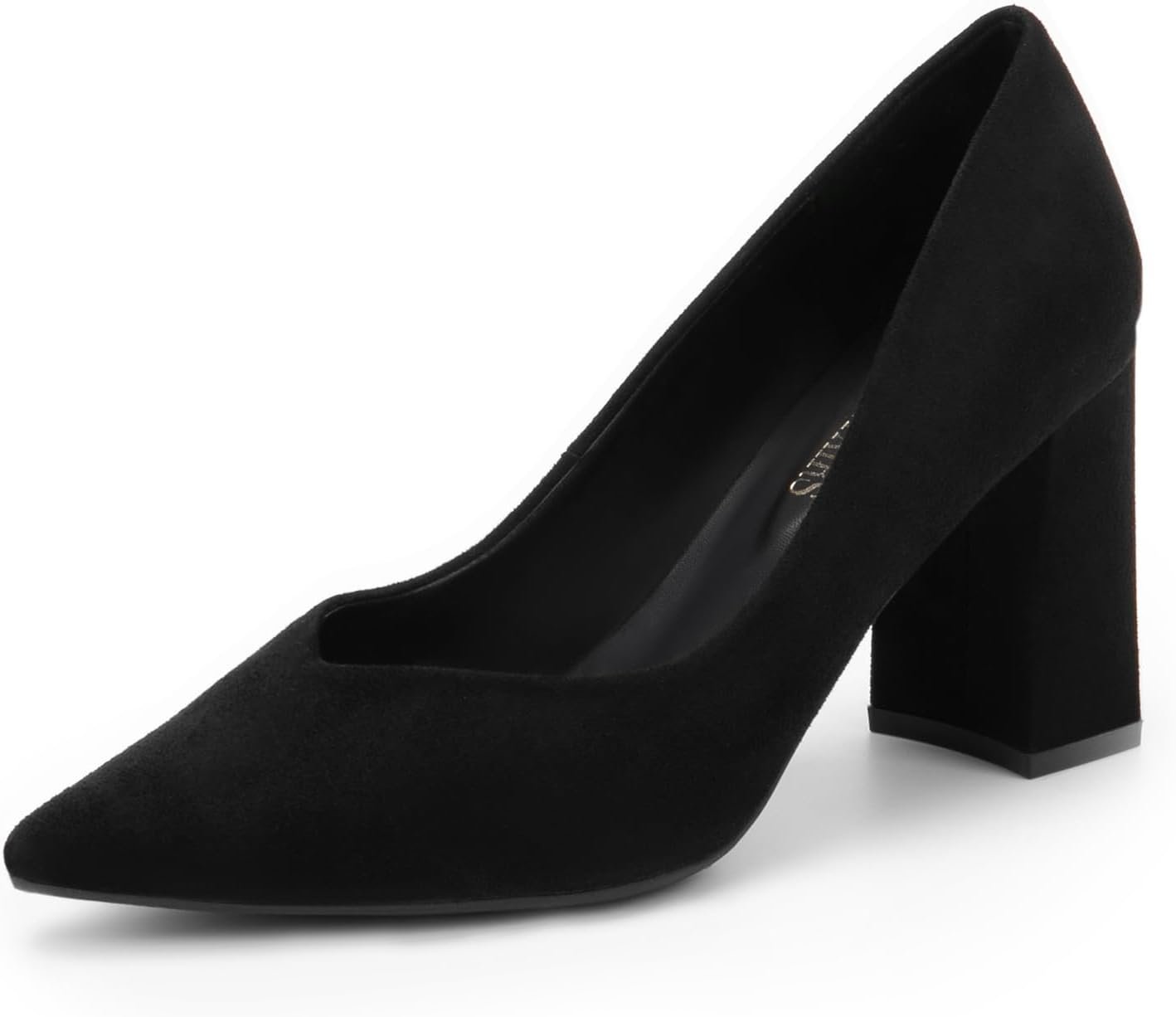 DREAM PAIRS Women’s High Chunky Closed Toe Block Heels Pointed Toe Wedding Party Elegant Slip On Pumps Shoes