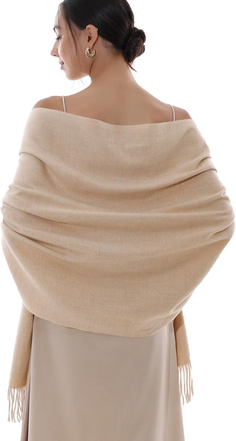 RIIQIICHY Winter Scarfs for Women Pashmina Shawls Wraps for Evening Dresses Large Warm Soft Scarves