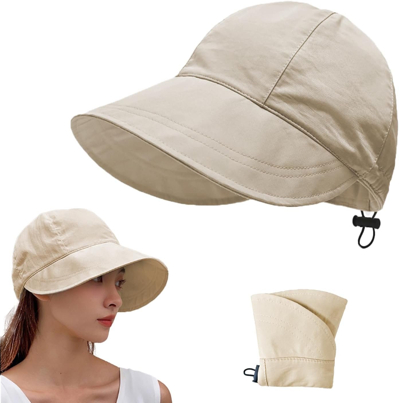huablo UPF 50+ Womens Sun Hat Wide Brim Sun Hat UV Protection Hiking Fishing Hat Adjustable Head Circumference for Easy Carry