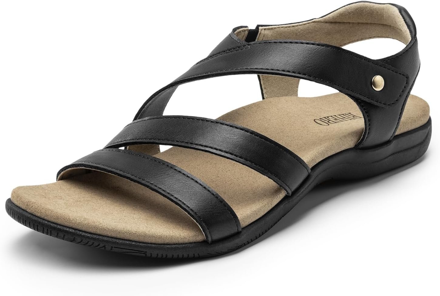 Rihero Orthopedic Arch Support Sandals for Women Comfortable Walking Casual Adjustable Orthotic Flat Sandals