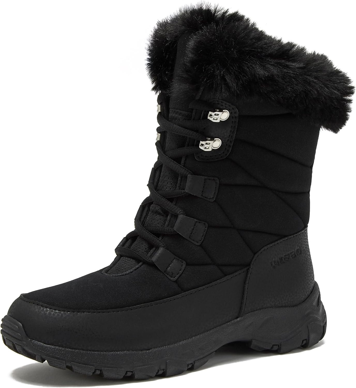 Lands’ End Expedition Waterproof Insulated Womens Snow Boots, Lace Up or Slip On Winter Boots for Women, Medium or Wide Width Sizes 6 to 11, Black, Brown, Blue, White or Grey Winter Shoes