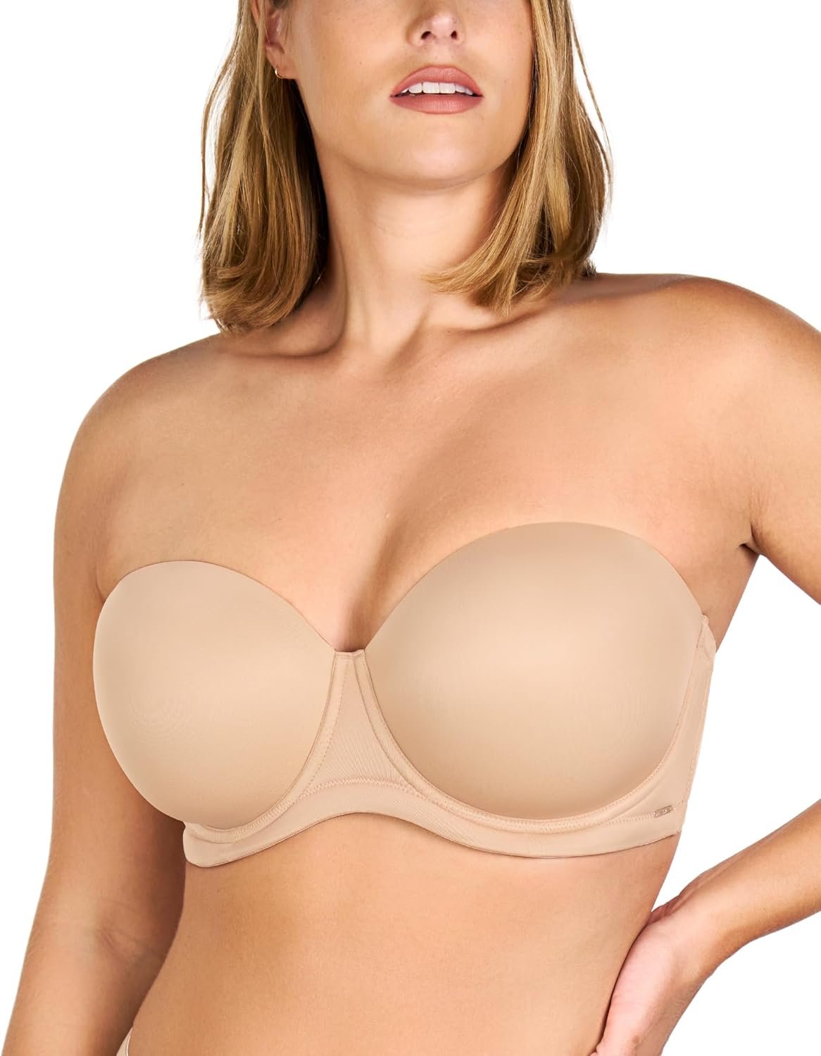 HSIA Strapless Bras for Women Large Breasts Non Slip Full Coverage Underwire Supportive Multiway Strapless Bra Plus Size