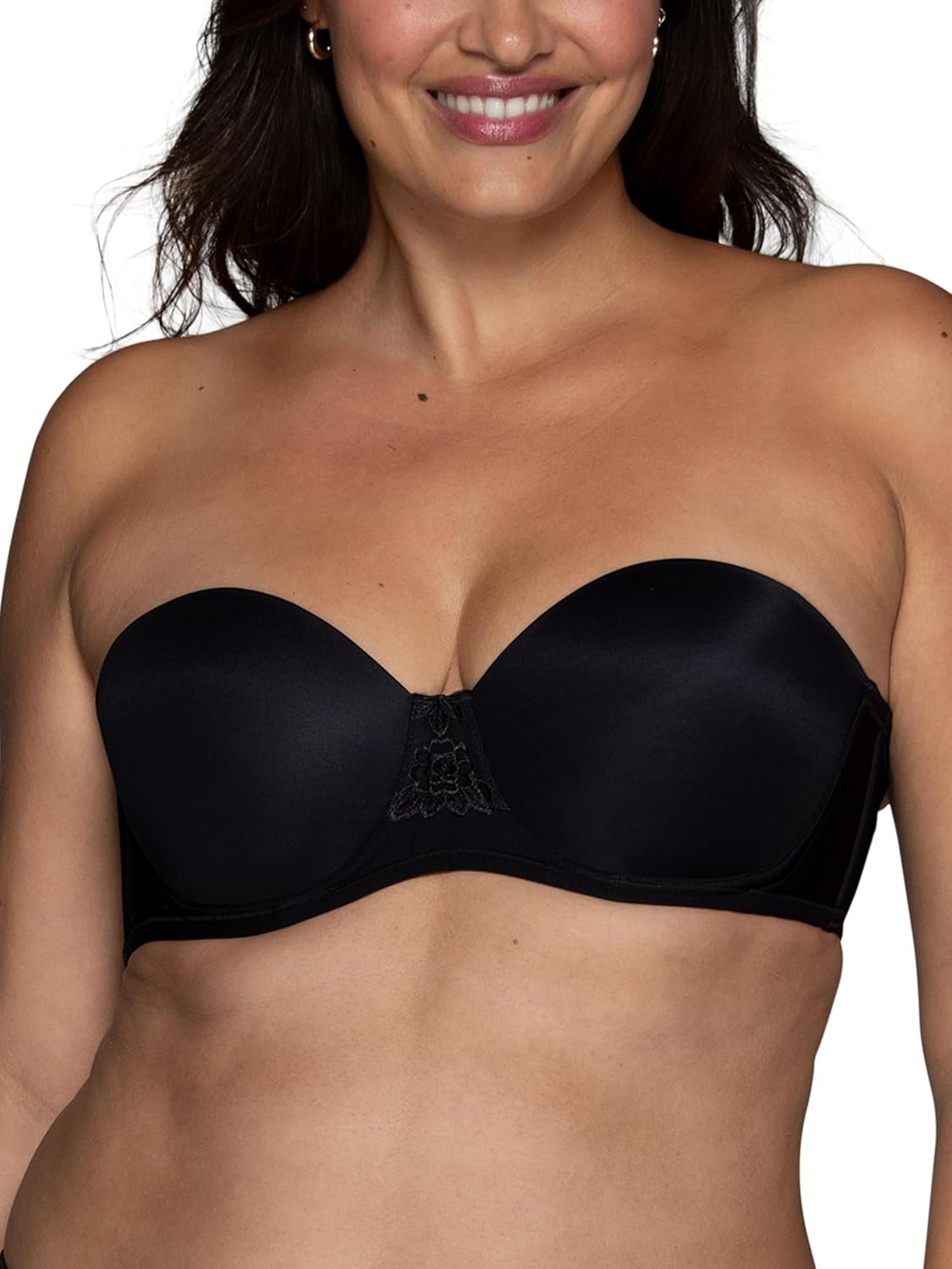 Vanity Fair Women’s Beauty Back Smoothing Strapless Bra, 4-Way Stretch Fabric, Lightly Lined Cups up to H