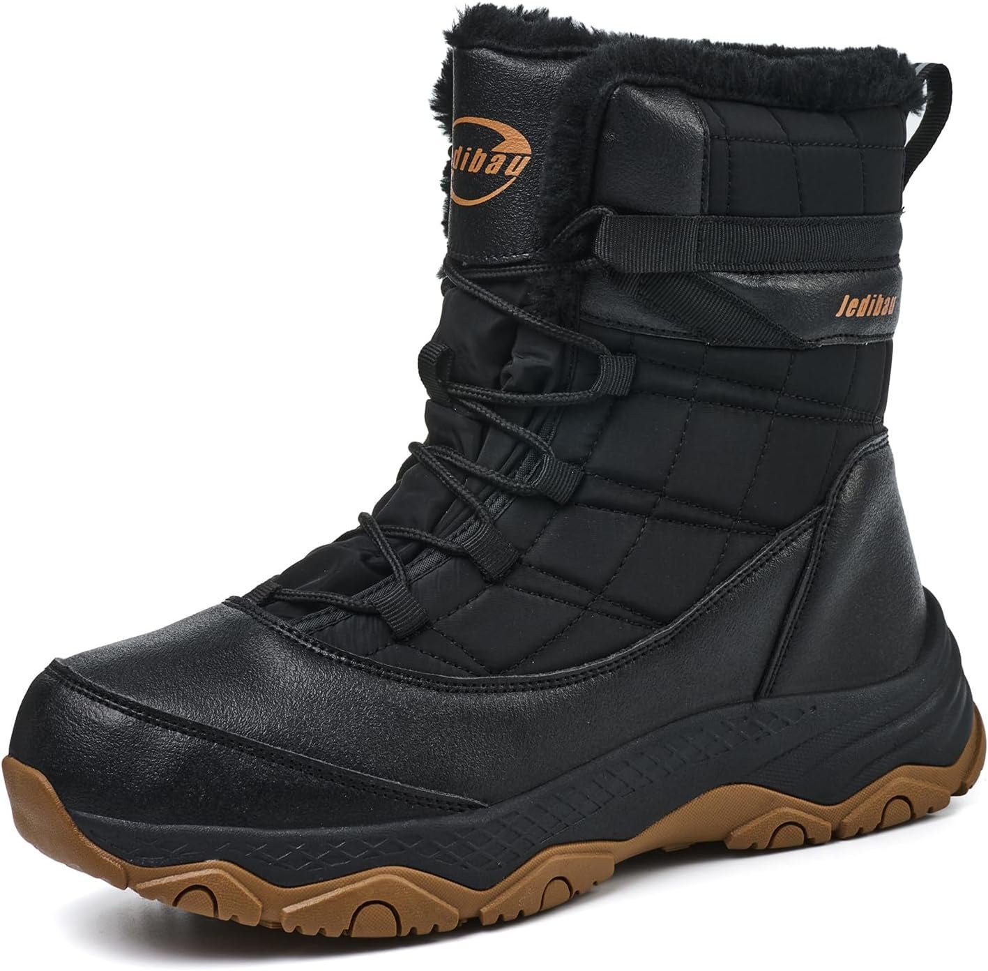 Snow Boots for Women Waterproof Mid-Calf Booties Winter Hiking Boot Durable Warm Fur Lined Boot Non-Slip Climbing Cold Weather Lightweight Shoes